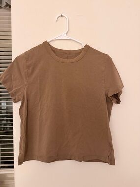 lululemon Classic fit Cotton Blend T shirts Brown